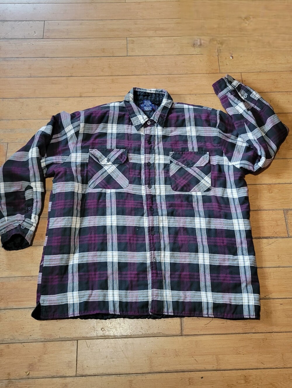 Vintage Coleman Outdoor Quilted lining Flannel Shirt Jacket